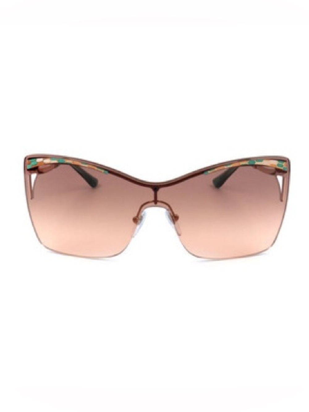 Bvlgari Ladies Rose Gold Tone Cat Eye Sunglasses